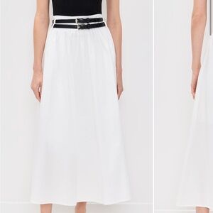 Elegant White Midi Skirt